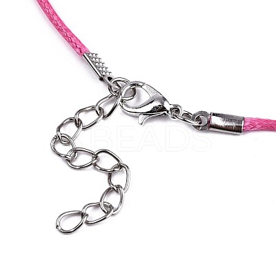 Waxed Cotton Cord Necklace Making MAK-S034-010-1
