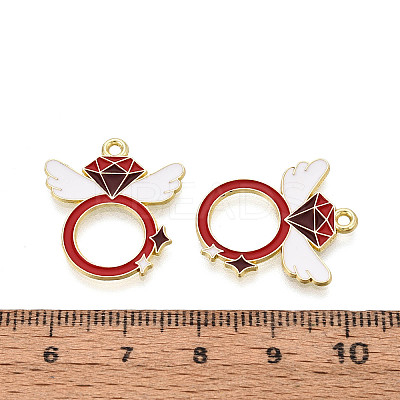 Valentine's Day Alloy Enamel Pendants ENAM-T023-18A-1