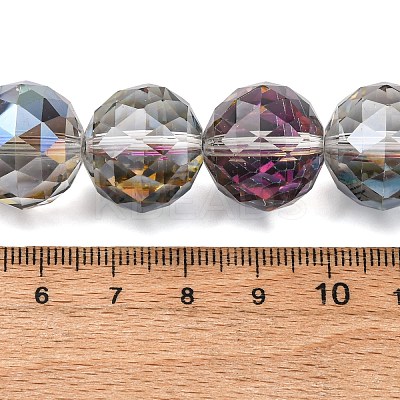 Transparent Electroplate Glass Beads Strands EGLA-N002-34G-F05-1