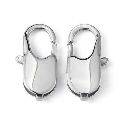 Tarnish Resistant 201 Stainless Steel Lobster Claws Key Clasps STAS-Q131-1