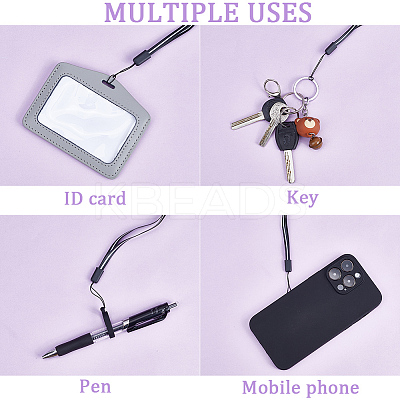 60Pcs Silicone Rings with 5 Strands Adjustable Necklace Lanyard Anti-Lost Pendant Holder MOBA-CP0001-01-1