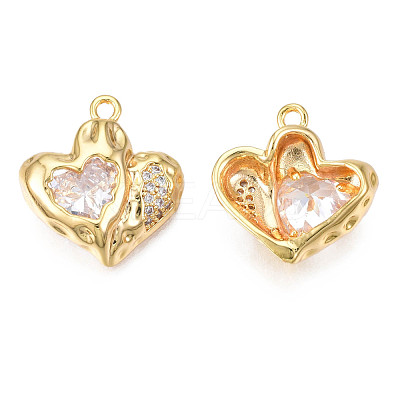 Brass Micro Pave Cubic Zirconia Pendants KK-N231-293B-1