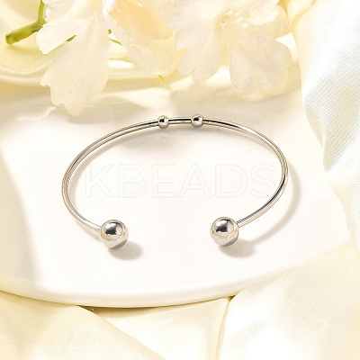 Tarnish Resistant Fashion 304 Stainless Steel Cuff Bangles Torque Bangles X-BJEW-H473-01P-1