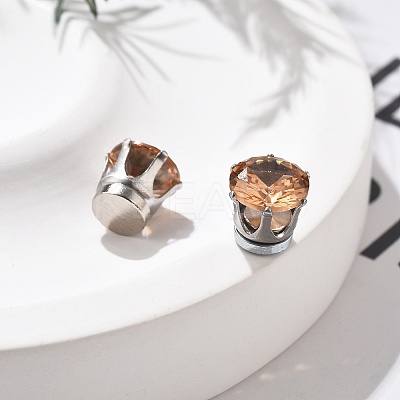 Cubic Zirconia Clip-on Earrings EJEW-L100-01P-04-1