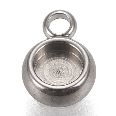 Non-Tarnish 304 Stainless Steel Pendant Cabochon Settings X-STAS-K202-03A-P-1