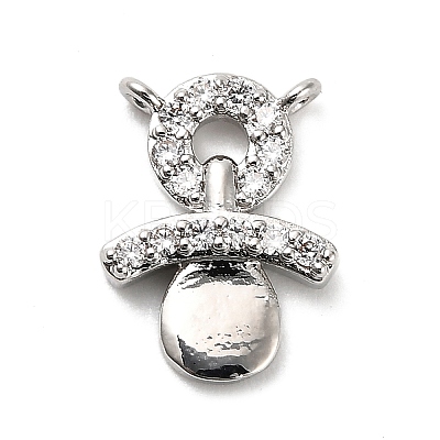 Brass Micro Pave Cubic Zirconia Pendants KK-L229-51P-1