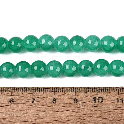 Baking Paint Crackle Glass Bead Strands DGLA-Q023-8mm-YS22-1