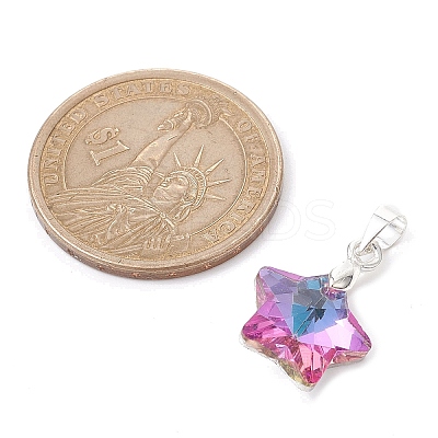 Mixed Color Glass Pendants PALLOY-JF02423-02-1