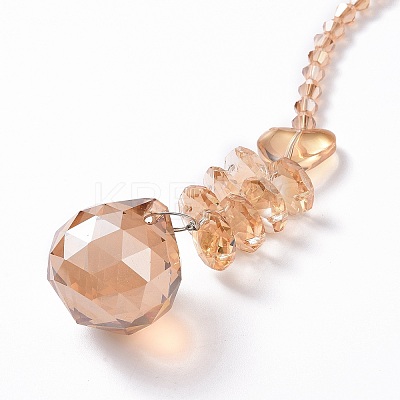 Crystal Teardrop Beaded Wall Hanging Decoration Pendant Decoration LS-HJEW-G019-01A-1