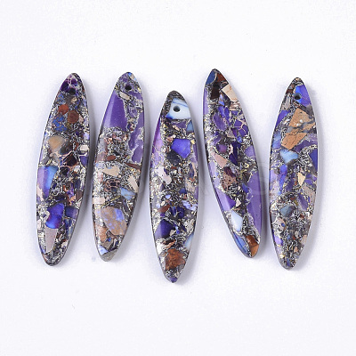 Synthetic Regalite/Imperial Jasper/Sea Sediment Jasper Pendants G-S366-008A-1