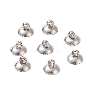 304 Stainless Steel Bead Cap Pendant Bails STAS-G224-24P-06-1