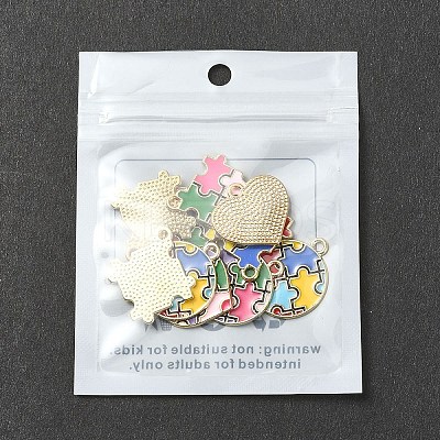 10Pcs 5 Styles Alloy Enamel Pendants ENAM-YW0003-87-1