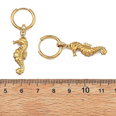 Ocean 304 Stainless Steel Hoop Dangle Earrings for Women EJEW-JE07267-01-1