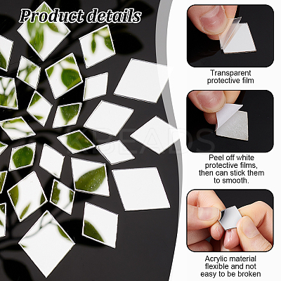 210Pcs 3 Styles Adhesive Acrylic Cabochons Sheets DIY-PH0022-93A-1