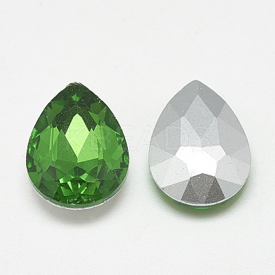 Pointed Back Glass Rhinestone Cabochons RGLA-T081-13x18mm-20-1