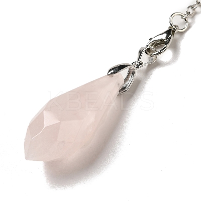Natural Rose Quartz Dowsing Pendulum Big Pendants G-H286-03P-03-1