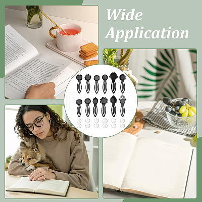 38pcs 14 Styles Zinc Alloy Bookmarks Finding FIND-NB0005-24-1