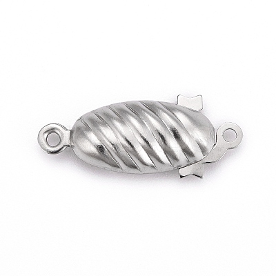 Tarnish Resistant 304 Stainless Steel Box Clasps STAS-G140-18P-1