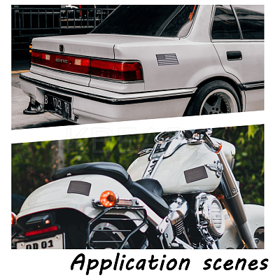 Aluminum & Acrylic Adhesive Sticker Car Stickers DIY-FH0004-26-1