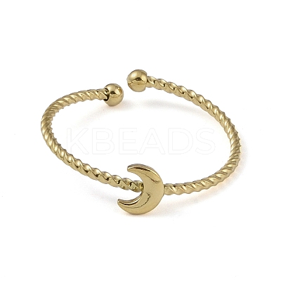 304 Stainless Steel Open Cuff Rings for Women LS-RJEW-H229-04G-01-1
