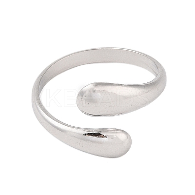 Non-Tarnish 304 Stainless Steel Open Cuff Ring for Women STAS-S125-12P-1