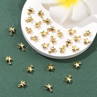 SHEGRACE Brass Star Charms XGR0109G-97G-1