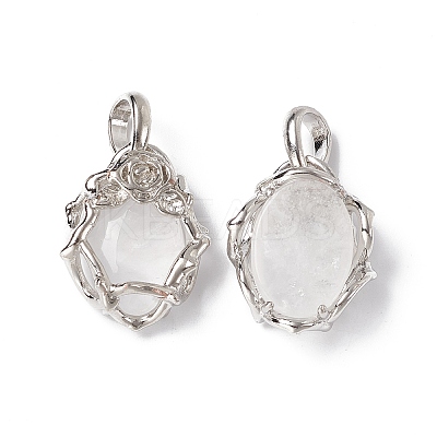 Natural Quartz Crystal Pendants G-P484-03P-07-1