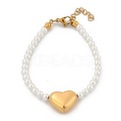 Plastic Imitation Pearl Beads Bracelets for Women BJEW-M056-10G-05-1
