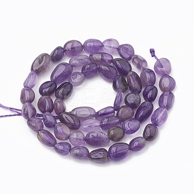 Natural Amethyst Beads Strands G-S331-6x8-005-1