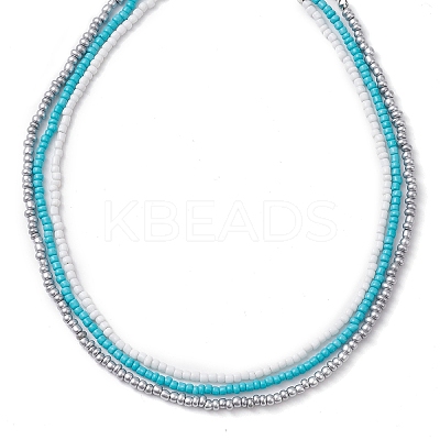 Glass Bead Necklaces for Women NJEW-JN04672-1