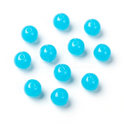 Fluorescent Acrylic Beads MACR-R517-8mm-10-1