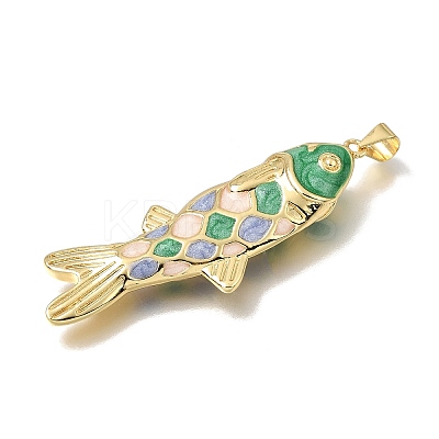 Brass Enamel Pendants KK-CBAEEA8-09C-G-1