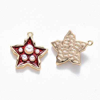 Brass Enamel Pendants KK-T049-056G-03-NF-1