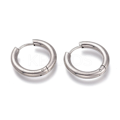 Tarnish Resistant 201 Stainless Steel Huggie Hoop Earrings EJEW-O095-05-04-1