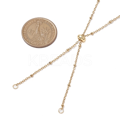 304 Stainless Steel Satellite Chain Slider Necklace Making AJEW-JB01247-01-1