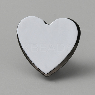Metal Cell Phone Finger Ring Adhesive Metal Phone Finger Grip Loop Stand Heart Grip Holder Phone Charm Hook for DIY Hanging Supplies AJEW-WH0332-62B-1