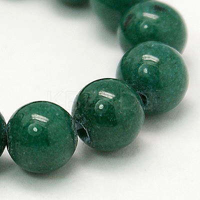 Natural Mashan Jade Round Beads Strands G-D263-10mm-XS26-1