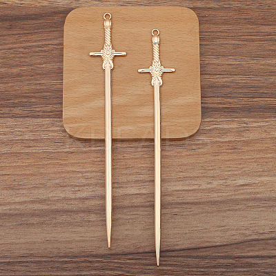 Sword Alloy Hair Sticks PW-WG0B211-03-1