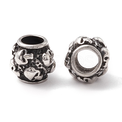 304 Stainless Steel European Beads STAS-M298-25AS-1