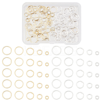 140Pcs 10 Styles Brass Linking Rings KK-PH0010-04-1