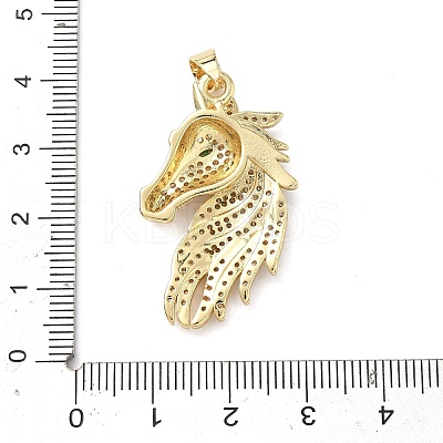 Brass Micro Pave Cubic Zirconia Pendants KK-F930-28B-G-1