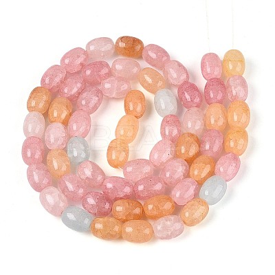 Baking Paint Crackle Glass Beads Strands DGLA-N019-01A-02-1