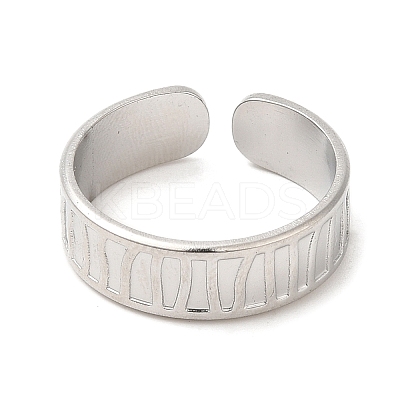 Non-Tarnish 304 Stainless Steel Open Cuff Rings RJEW-K245-72P-1