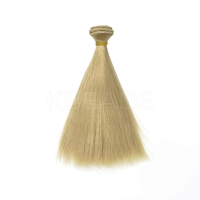Plastic Long Straight Hairstyle Doll Wig Hair DOLL-PW0001-033-17-1