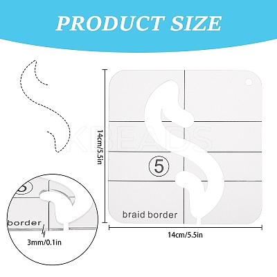 Transparent Acrylic Sewing Template DIY-GF0002-85-1