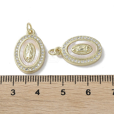 Brass Micro Pave Cubic Zirconia Pendants KK-G485-19A-G-1