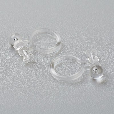Plastic Clip-on Earring Findings X-KY-P001-10A-1