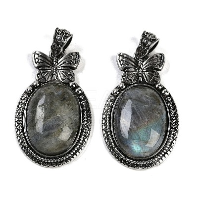 Natural Labradorite Pendants G-I370-09AS-10-1