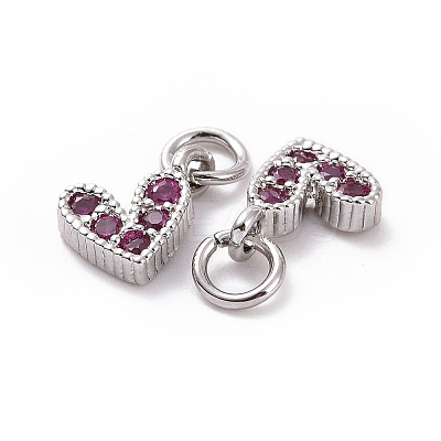 Brass Micro Pave Cubic Zirconia Charms LS-RB-I078-66P-01-NR-1