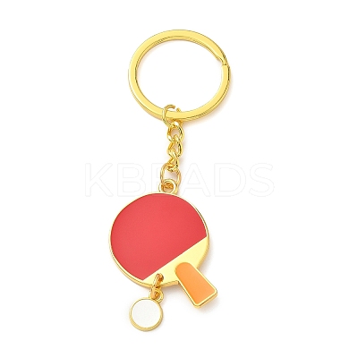 Alloy Enamel Sports Table Tennis Keychains LS-KEYC-I119-01G-01-1